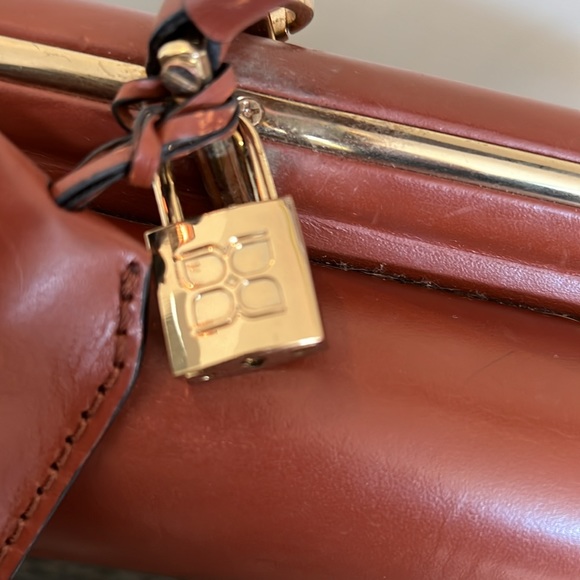 BCBG MaxAzaria  perforated cross body top handle leather bag - Picture 5 of 17